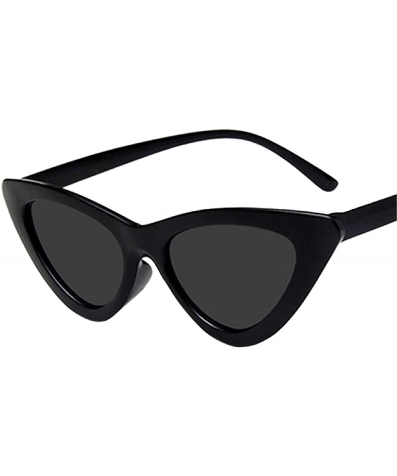 Oversized Womens Retro Cat Eye Mirrored Reflective Lenses Cateyes Sunglasses Vintage Shades - A - CE18UDCW5HW $10.89