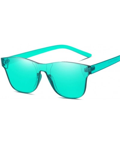 Goggle Women Rimless Square Sunglasses Men Eyewear Color Mirror - C6 - CX194OKDSGK $25.08