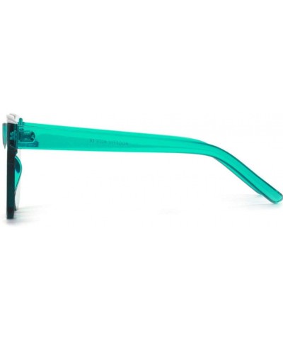 Goggle Women Rimless Square Sunglasses Men Eyewear Color Mirror - C6 - CX194OKDSGK $25.08