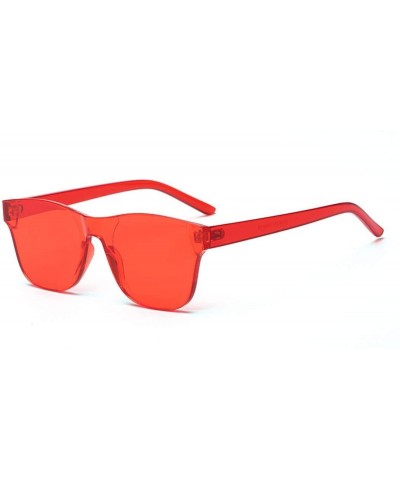 Goggle Women Rimless Square Sunglasses Men Eyewear Color Mirror - C6 - CX194OKDSGK $25.08