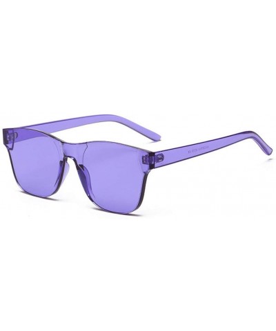 Goggle Women Rimless Square Sunglasses Men Eyewear Color Mirror - C6 - CX194OKDSGK $25.08