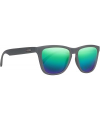 Square Grey Polarized Sunglasses for Men and Women - Flex Frames - 100% UV Protection - The Crux - CQ182LYMSD7 $30.32