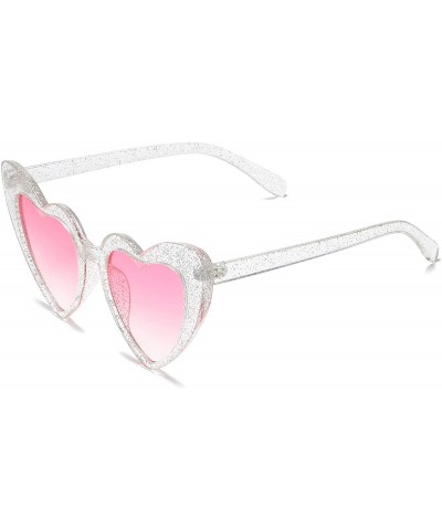 Square Heart Shaped Sunglasses Clout Goggle Vintage Cat Eye Mod Style Retro Glasses Kurt Cobain - Babi/Pink - CL18Y0004EN $19.99
