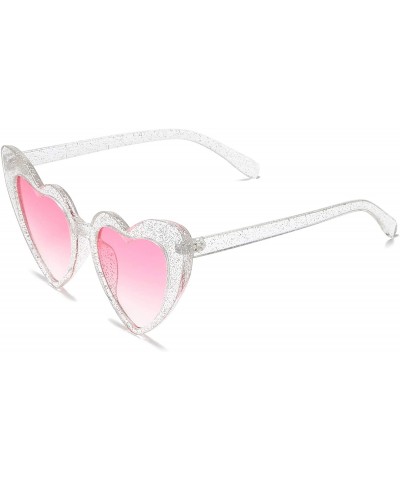 Square Heart Shaped Sunglasses Clout Goggle Vintage Cat Eye Mod Style Retro Glasses Kurt Cobain - Babi/Pink - CL18Y0004EN $9.35
