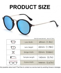 Aviator Retro Polarized Round Sunglasses Small Mirror Circle Lens for Men Women - C018SC0DE6C $15.01