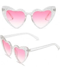 Square Heart Shaped Sunglasses Clout Goggle Vintage Cat Eye Mod Style Retro Glasses Kurt Cobain - Babi/Pink - CL18Y0004EN $9.35