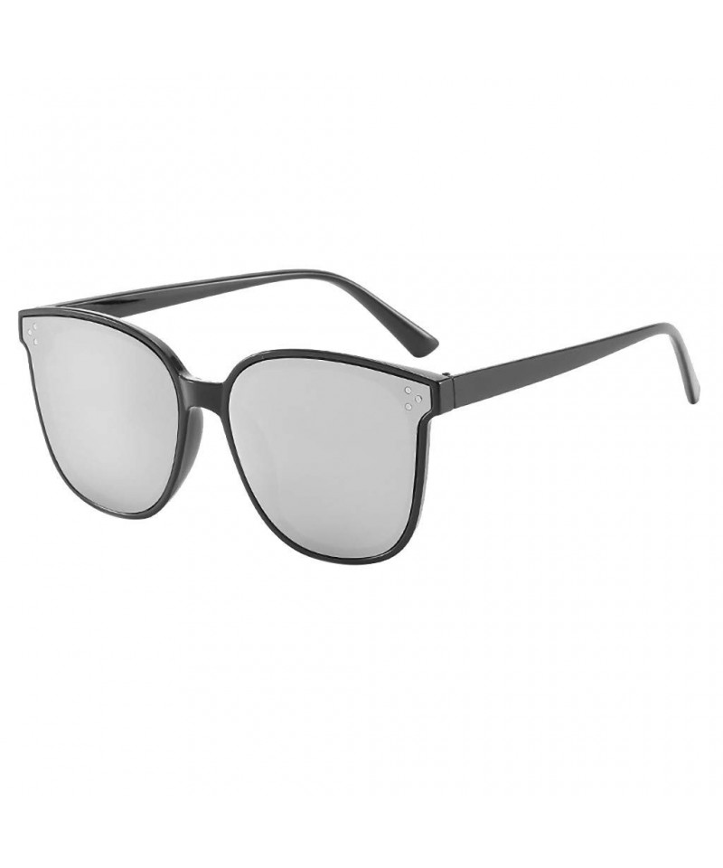 Aviator Sunglasses Polarized Fashion Oversized Polarized Protection - Silver - CI196DC5OQ5 $10.48