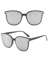 Aviator Sunglasses Polarized Fashion Oversized Polarized Protection - Silver - CI196DC5OQ5 $10.48