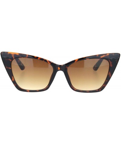 Cat Eye Womens Retro Squared Cat Eye Gothic Plastic Sunglasses - Tortoise Gradient Brown - CV18O9LKZ4N $19.12