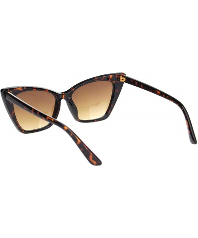 Cat Eye Womens Retro Squared Cat Eye Gothic Plastic Sunglasses - Tortoise Gradient Brown - CV18O9LKZ4N $8.38