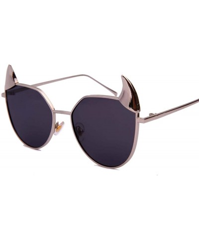 Aviator Unisex sunglasses - fashion personality sunglasses - horn fashion sunglasses - D - C818SGIM2ET $45.89