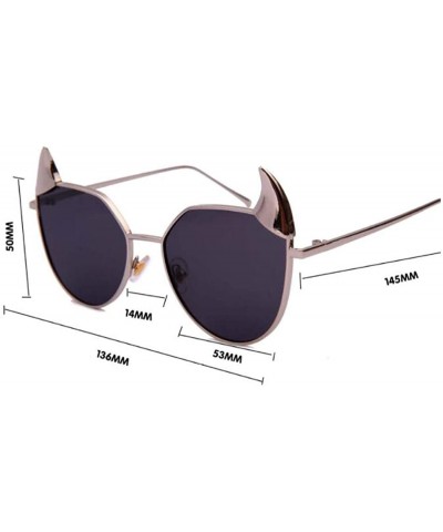 Aviator Unisex sunglasses - fashion personality sunglasses - horn fashion sunglasses - D - C818SGIM2ET $45.89