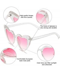 Square Heart Shaped Sunglasses Clout Goggle Vintage Cat Eye Mod Style Retro Glasses Kurt Cobain - Babi/Pink - CL18Y0004EN $19.47