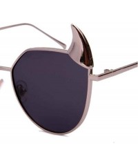 Aviator Unisex sunglasses - fashion personality sunglasses - horn fashion sunglasses - D - C818SGIM2ET $45.89