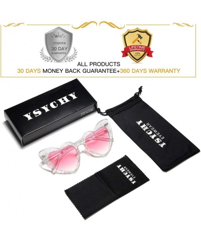 Square Heart Shaped Sunglasses Clout Goggle Vintage Cat Eye Mod Style Retro Glasses Kurt Cobain - Babi/Pink - CL18Y0004EN $9.35