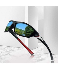 Square Polarized Night Vision Sunglasses Men's Driving Sun Glasses for Men Square Sport Brand Luxury Mirror Shades-C02 - CF19...