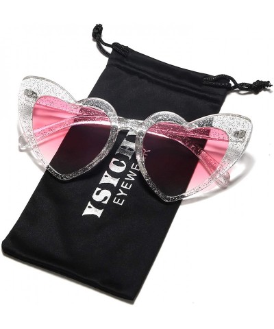 Square Heart Shaped Sunglasses Clout Goggle Vintage Cat Eye Mod Style Retro Glasses Kurt Cobain - Babi/Pink - CL18Y0004EN $9.35