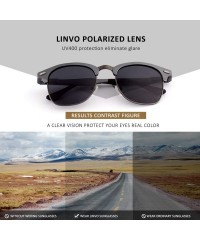 Semi-rimless Classic Polarized Semi Rimless Al-Mg Metal Alloy Sunglasses for Men Women - Gun Frame/Grey Lens - CD18N6MM39T $3...