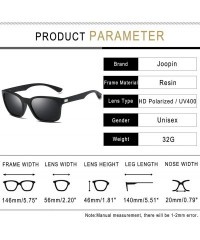 Oversized Unisex Polarized Sunglasses Men Women Retro Designer Sun Glasses - Matte Black a Simple Packaging - C118EIOXULN $10.57