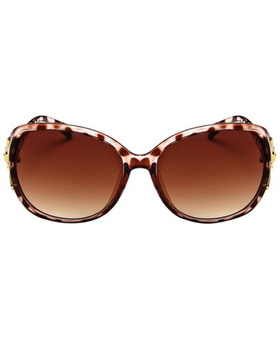 Rectangular Unisex Fashion Men Women Eyewear Casual Uv400 Sunglasses Sunglasses Retro Big Frame Trend Sunglasses - Brown - CM...