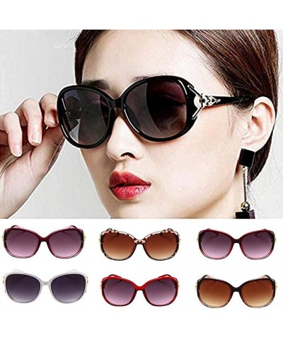 Rectangular Unisex Fashion Men Women Eyewear Casual Uv400 Sunglasses Sunglasses Retro Big Frame Trend Sunglasses - Brown - CM...