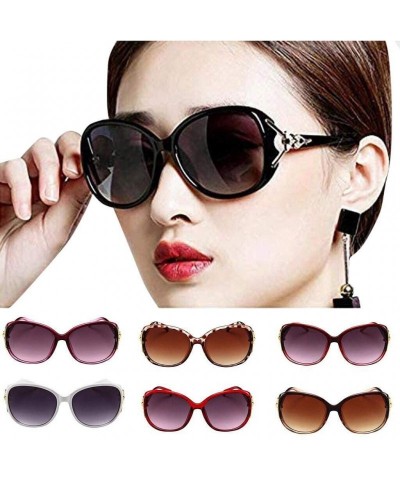 Rectangular Unisex Fashion Men Women Eyewear Casual Uv400 Sunglasses Sunglasses Retro Big Frame Trend Sunglasses - Brown - CM...