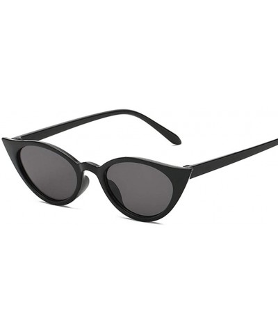 Oval Cateye Women Sunglasses Classic Retro Vintage Oval Sunglasses For Women Eeywear UV400 - Blackgray - CK19993HG0L $19.37