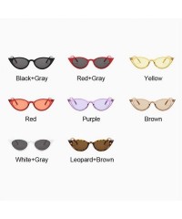 Oval Cateye Women Sunglasses Classic Retro Vintage Oval Sunglasses For Women Eeywear UV400 - Blackgray - CK19993HG0L $10.73