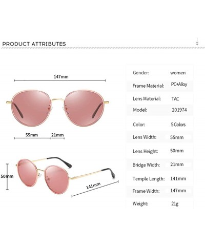 Rimless Oversized Round Sunglasses for Women-UV400 Retro Black Lens Vintage Designer Style for Girls 55mm P201974 - C318RQ74N...