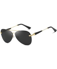 Aviator Polarized Aviator Sunglasses for Men Driving Fishing UV Protection - Gold - CE18YGS4EDA $29.82