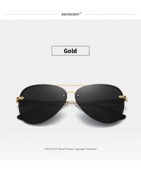 Aviator Polarized Aviator Sunglasses for Men Driving Fishing UV Protection - Gold - CE18YGS4EDA $18.59