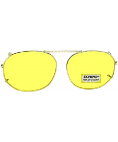 Square Round Square Yellow Non Polarized Clip on Sunglass - Gold-non Polarized Yellow Lens - CN189TEQHRU $31.84