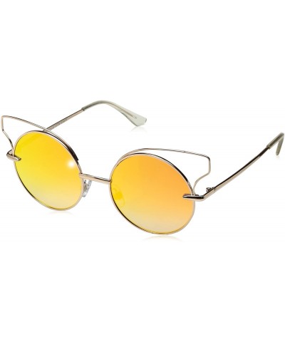 Round Item 8 Sm.1 Round Gold Women's Designer Sunglasses - C817YSMKSGI $66.67