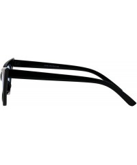 Cat Eye Womens Pimp Color Lens 80s Futuristic Narrow Gothic Cat Eye Sunglasses - Black Blue - CX18E092T85 $11.38
