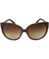 Oversized Women's Handmade Retro Oversized Cat Eye Sunglasses HM235 - Brown/Orange/Black - CZ11L1NSOM3 $52.30