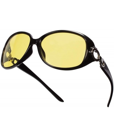 Goggle Headlight Night Vision Driving Glasses Polarized Sunglasses Safety Glasses Rainy Cloudy - Black - CP18CEGMQ0O $30.20