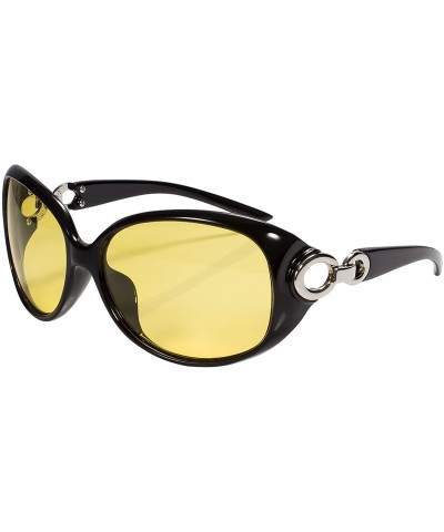 Goggle Headlight Night Vision Driving Glasses Polarized Sunglasses Safety Glasses Rainy Cloudy - Black - CP18CEGMQ0O $19.18