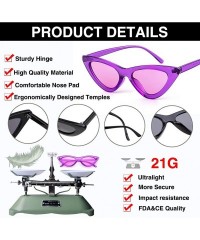 Cat Eye Cat Eye Sunglasses Vintage Mod Style Retro Kurt Cobain Sunglasses - Clear Purple - CP180MHMUCN $9.46