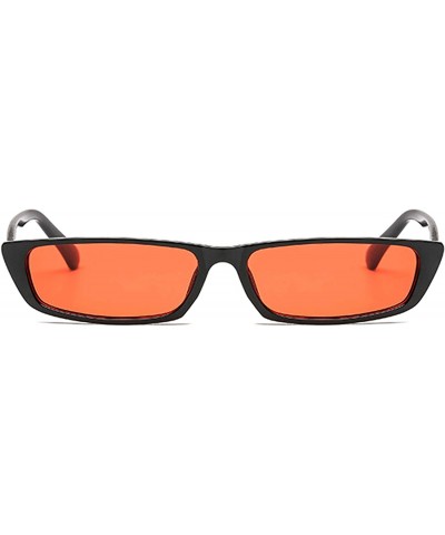 Oversized Classic Retro Designer Style Rectangle Sunglasses for Women PC PC UV 400 Protection Sun glasses - Black Red - CN18T...