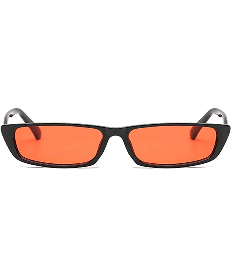 Oversized Classic Retro Designer Style Rectangle Sunglasses for Women PC PC UV 400 Protection Sun glasses - Black Red - CN18T...