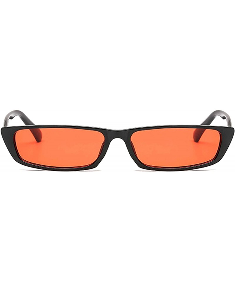 Oversized Classic Retro Designer Style Rectangle Sunglasses for Women PC PC UV 400 Protection Sun glasses - Black Red - CN18T...