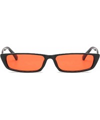 Oversized Classic Retro Designer Style Rectangle Sunglasses for Women PC PC UV 400 Protection Sun glasses - Black Red - CN18T...
