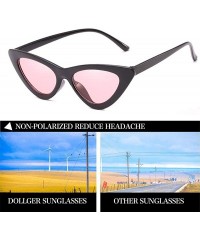 Cat Eye Cat Eye Sunglasses for Women VintageRetro Style Plastic Frame UV 400 Protection - CY18S40HSED $8.42
