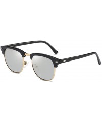 Oval Sunglasses Polarized Antiglare Anti ultraviolet Travelling - Silvery - C118WS32REQ $21.61