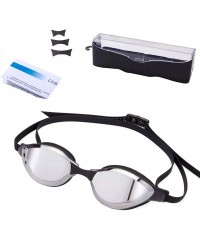 Goggle Swim Goggles- Anti Fog UV Protection Pool Goggles Triathlon Swim Goggles - Silver - C118SODLW23 $10.53