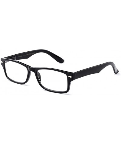 Rectangular Newbee Fashion Plastic Rectangular Glasses - 2 Pack Black & Tortoise - CS18547757T $11.48