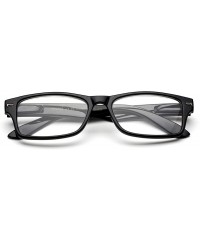 Rectangular Newbee Fashion Plastic Rectangular Glasses - 2 Pack Black & Tortoise - CS18547757T $11.48