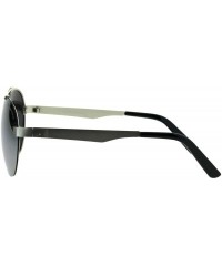 Aviator Polarized Lens Sunglasses Unisex Round Aviator Metal Light Frame - Silver (Silver Mirror) - C518QDS0QNX $15.41