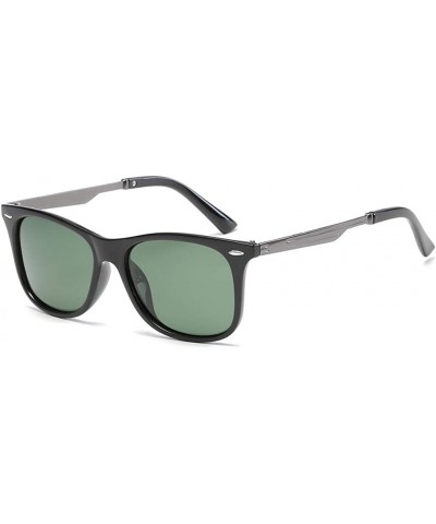 Square Sunglasses For Men Women Classic Retro Square Frame Polarizing Fashion Driving Sun Glasses - C4 - CS18DU3E9E0 $26.12