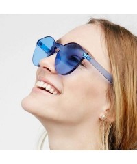 Round Unisex Fashion Candy Colors Round Outdoor Sunglasses Sunglasses - Dark Blue - CM1907Z7EGT $18.45